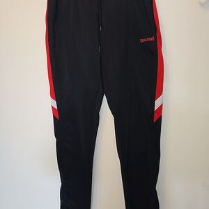 Spalding Black and Red Track Pants